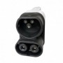 Conector CCS Combo 2 BLANCO, hasta 150A para cargador rápido lado coche (hembra) cumple IEC 62196