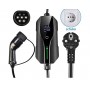 Cargador Portátil para coche eléctrico regulable con pantalla y con conector Tipo 2.
