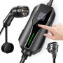 Cargador Portátil para coche eléctrico regulable con pantalla y con conector Tipo 2. Cargador Portátil para coche eléctrico regulable con pantalla y con conector Tipo 2.