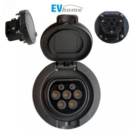 Conector hembra Tipo 2 con fijación de 4 tornillos (16A ó 32A)