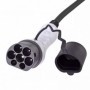 Cable para recarga de coche eléctrico Tipo 1 desde cargador Tipo 2 de 32A  con 5 metros - Convertidor