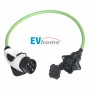 Adaptador para vehículo eléctrico con conector Tipo 2 de 32A. Podrás recargar con cable Tipo 1.