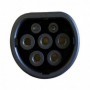 Enchufe / Conector Tipo 2 para cargador de hasta 32A monofásico lado coche (hembra).