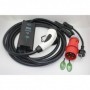 Cargador Portátil Tipo 2 de hasta 7.36 kW monofásico 240v. regulable (6 a 16A) con 2 tipos de conectores a red.