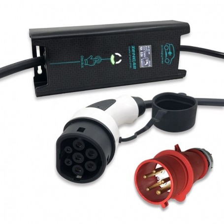 Cargador Portátil Tipo 2 de hasta 22 kW Trifásico CEE 32A 400v regulable (10A, 16A, 20A, 24A y 32A)